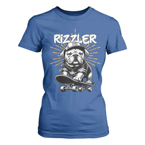 Funny Meme Rizzler Dog T Shirt For Women TS09 Royal Blue Print Your Wear
