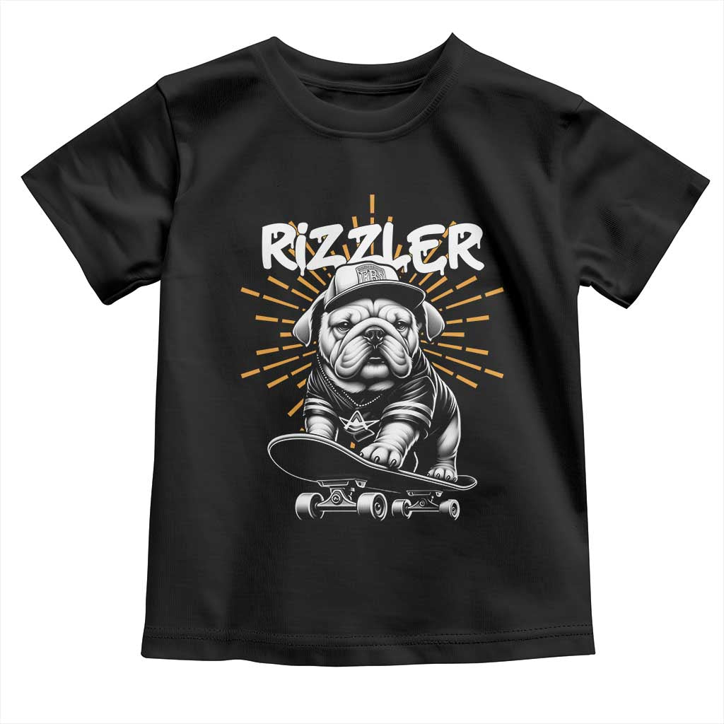 Funny Meme Rizzler Dog Toddler T Shirt TS09 Black Print Your Wear