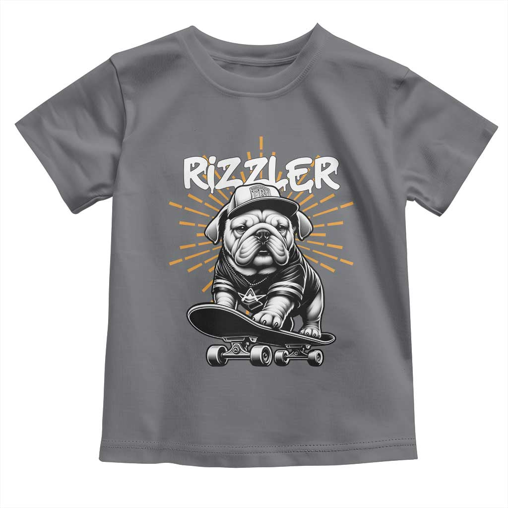 Funny Meme Rizzler Dog Toddler T Shirt TS09 Charcoal Print Your Wear