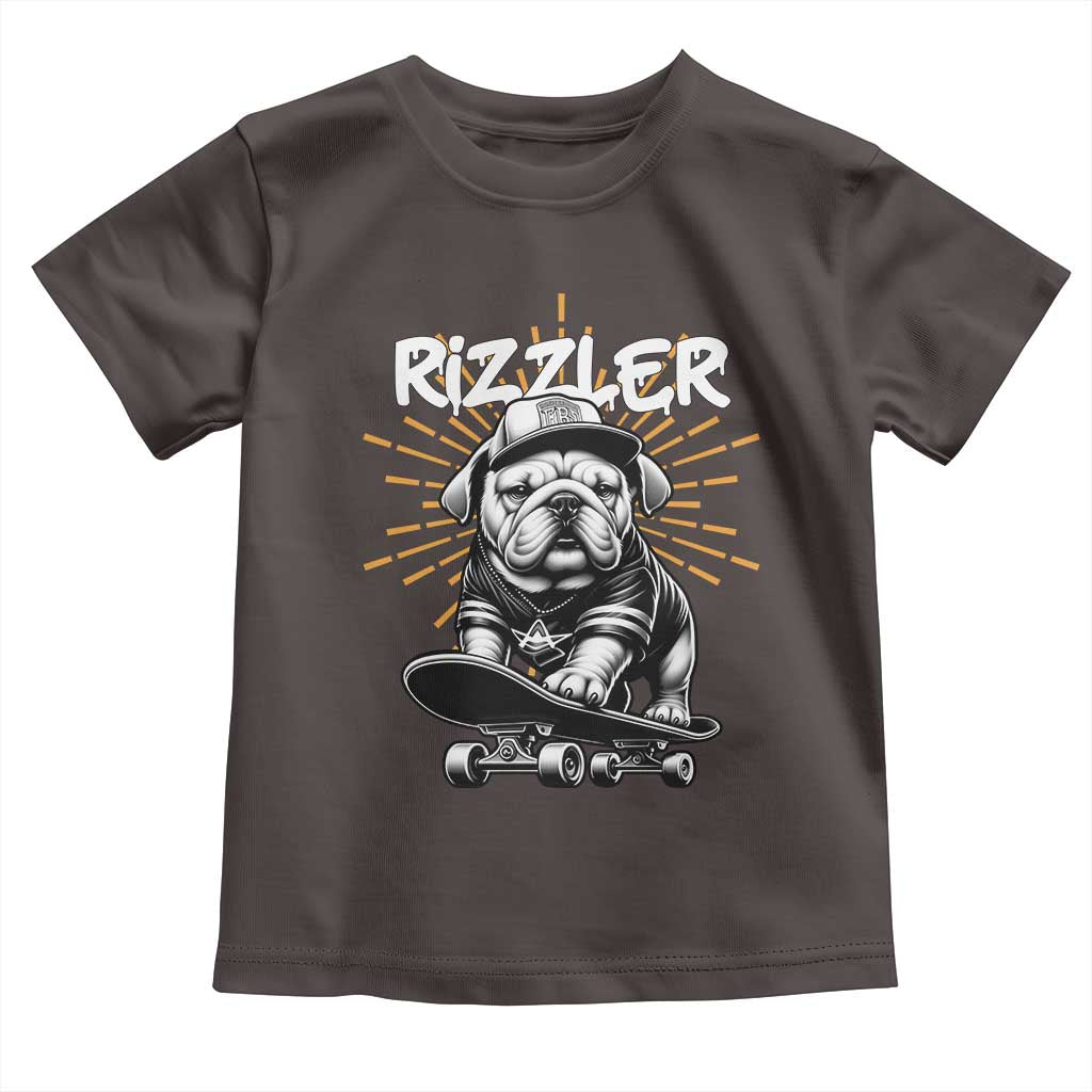 Funny Meme Rizzler Dog Toddler T Shirt TS09 Dark Chocolate Print Your Wear