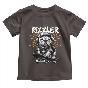 Funny Meme Rizzler Dog Toddler T Shirt TS09 Dark Chocolate Print Your Wear
