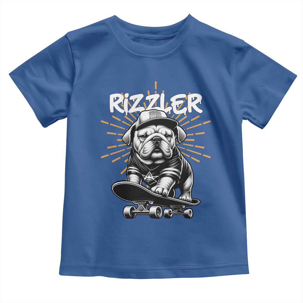 Funny Meme Rizzler Dog Toddler T Shirt TS09 Royal Blue Print Your Wear
