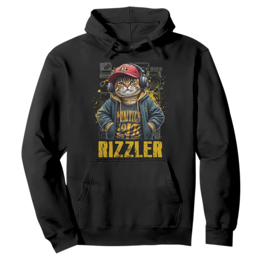 Funny Meme Rizzler Cat Hoodie TS09 Black Print Your Wear