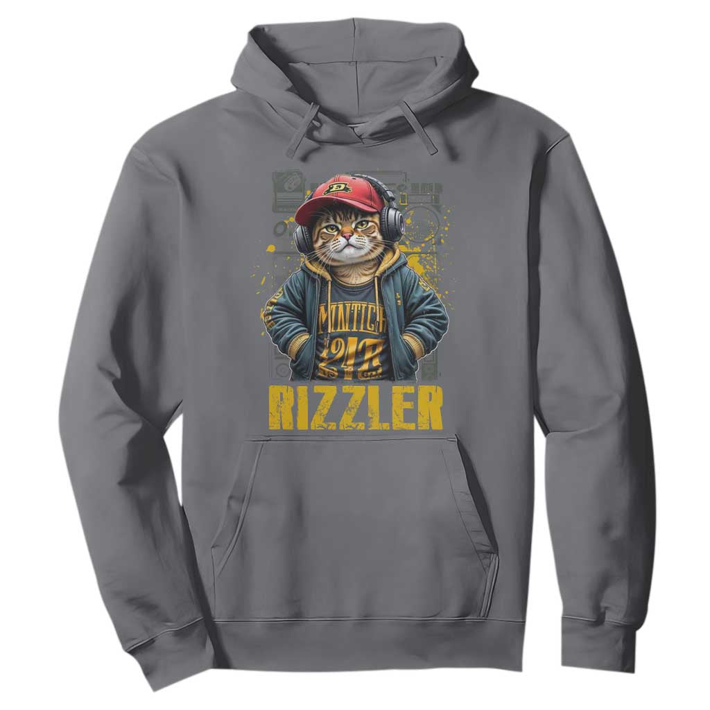 Funny Meme Rizzler Cat Hoodie TS09 Charcoal Print Your Wear