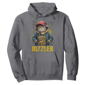 Funny Meme Rizzler Cat Hoodie TS09 Charcoal Print Your Wear
