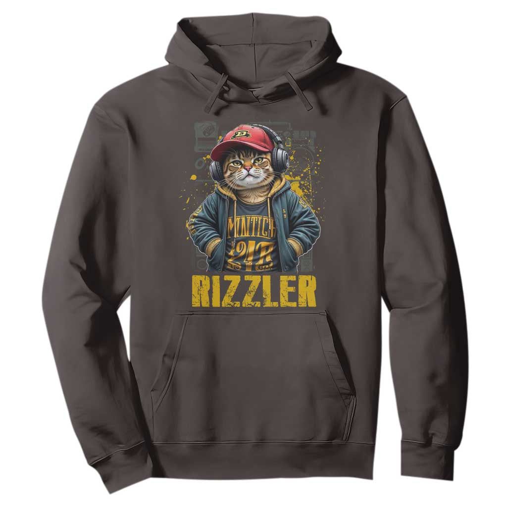 Funny Meme Rizzler Cat Hoodie TS09 Dark Chocolate Print Your Wear
