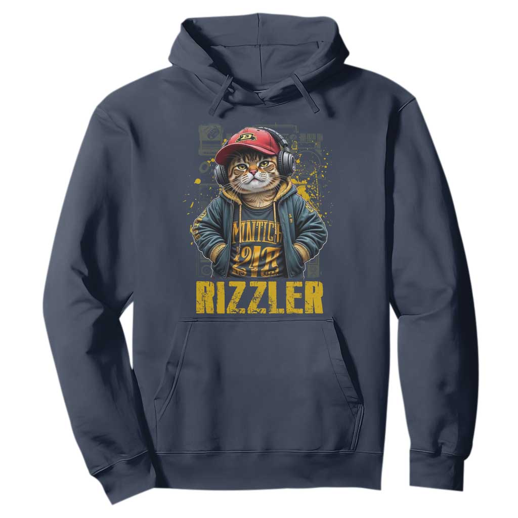 Funny Meme Rizzler Cat Hoodie TS09 Navy Print Your Wear