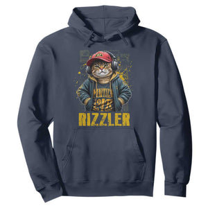 Funny Meme Rizzler Cat Hoodie TS09 Navy Print Your Wear