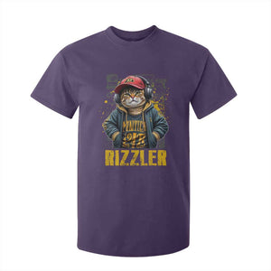 Funny Meme Rizzler Cat T Shirt For Kid TS09 Purple Print Your Wear