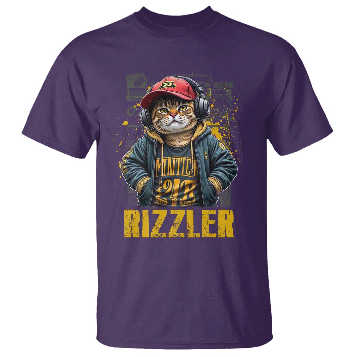 Funny Meme Rizzler Cat T Shirt TS09 Purple Print Your Wear