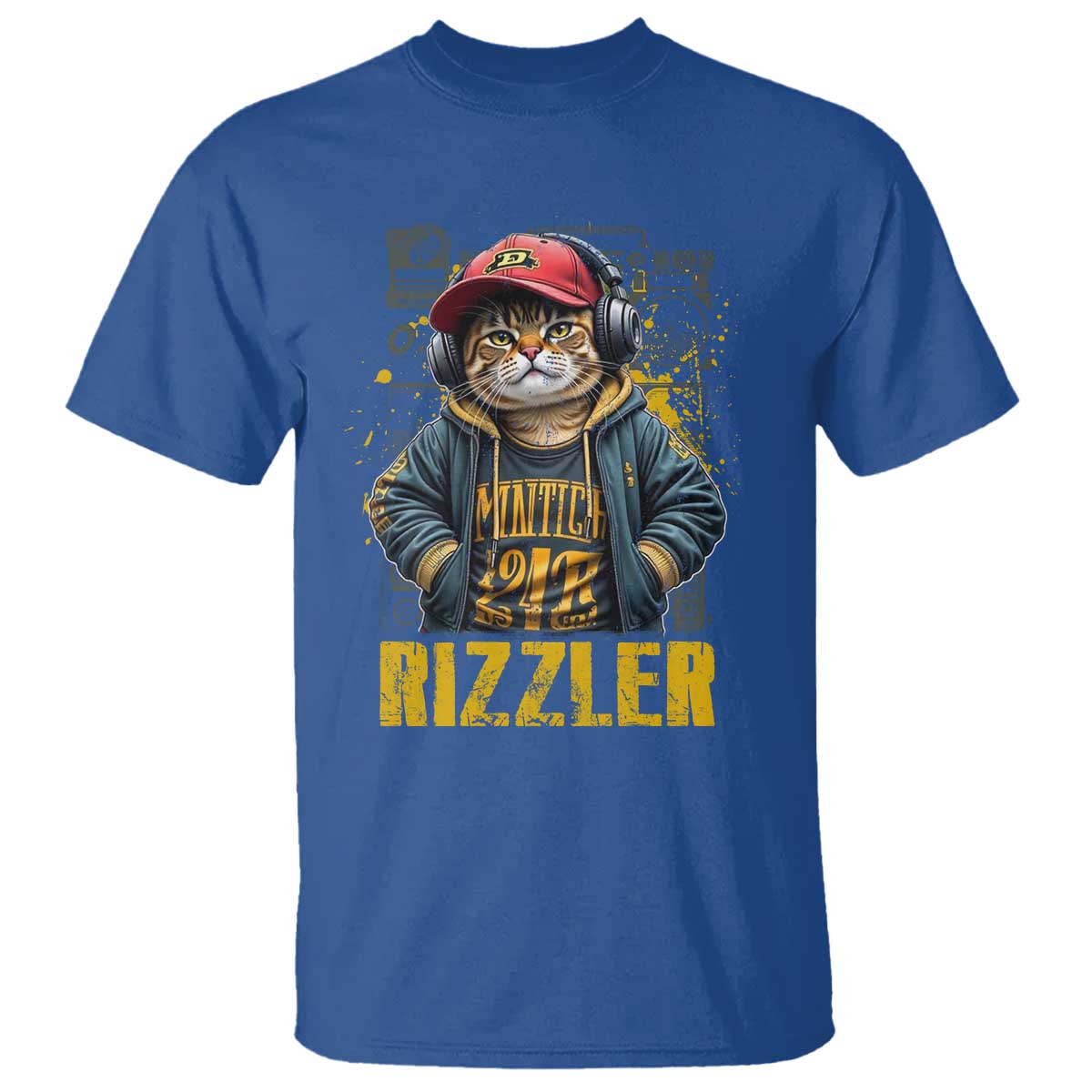 Funny Meme Rizzler Cat T Shirt TS09 Royal Blue Print Your Wear