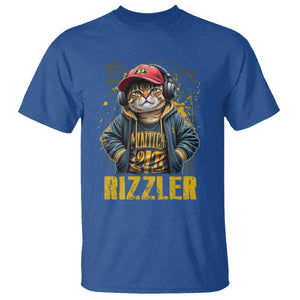 Funny Meme Rizzler Cat T Shirt TS09 Royal Blue Print Your Wear