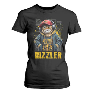 Funny Meme Rizzler Cat T Shirt For Women TS09 Black Print Your Wear