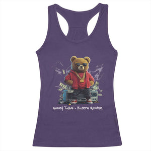 Teddy Fashion Hip Hop Racerback Tank Top Money talks Haters Mumble TS09 Purple Print Your Wear