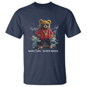 Teddy Fashion Hip Hop T Shirt Money talks Haters Mumble TS09 Navy Print Your Wear