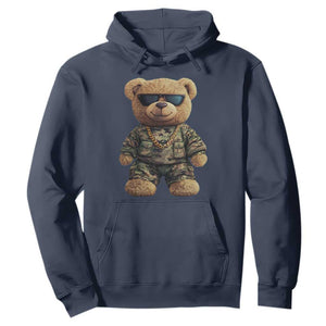 Camo Hip Hop Teddy Bear Hoodie Camouflage Gangsta Streetwear TS09 Navy Print Your Wear