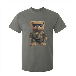 Camo Hip Hop Teddy Bear T Shirt For Kid Camouflage Gangsta Streetwear TS09 Military Green Print Your Wear