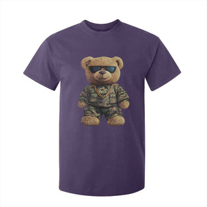 Camo Hip Hop Teddy Bear T Shirt For Kid Camouflage Gangsta Streetwear TS09 Purple Print Your Wear