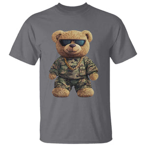 Camo Hip Hop Teddy Bear T Shirt Camouflage Gangsta Streetwear TS09 Charcoal Print Your Wear