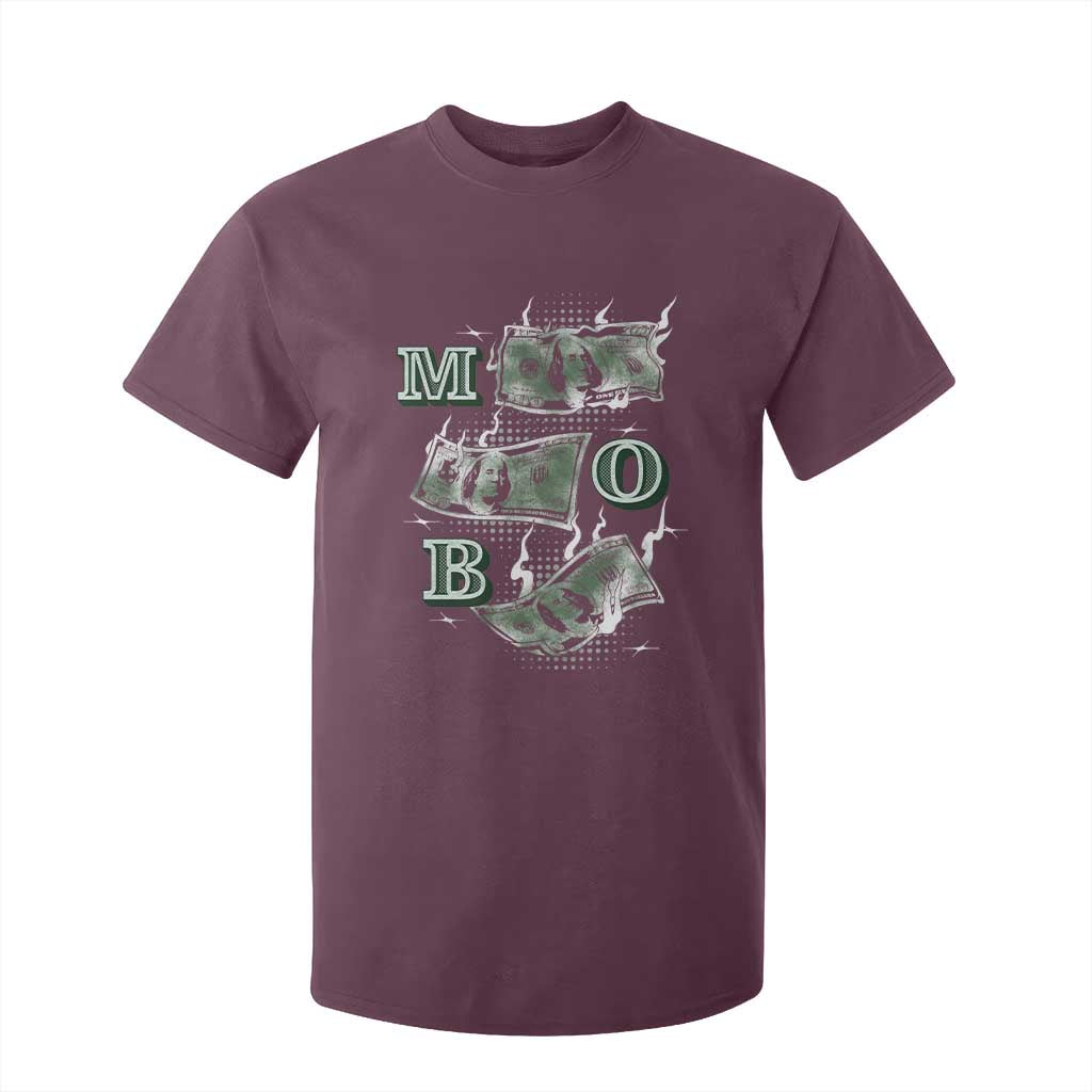 MOB Money Over Everything T Shirt For Kid TS09 Maroon Print Your Wear