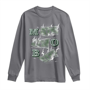 MOB Money Over Everything Long Sleeve Shirt TS09 Charcoal Print Your Wear