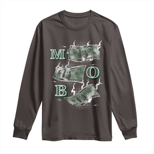 MOB Money Over Everything Long Sleeve Shirt TS09 Dark Chocolate Print Your Wear