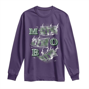 MOB Money Over Everything Long Sleeve Shirt TS09 Purple Print Your Wear