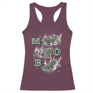 MOB Money Over Everything Racerback Tank Top TS09 Maroon Print Your Wear