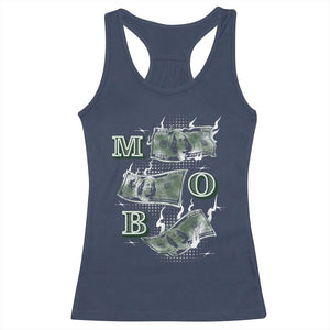 MOB Money Over Everything Racerback Tank Top TS09 Navy Print Your Wear