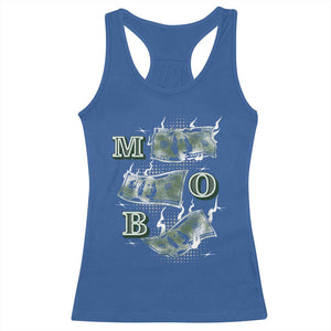 MOB Money Over Everything Racerback Tank Top TS09 Royal Blue Print Your Wear
