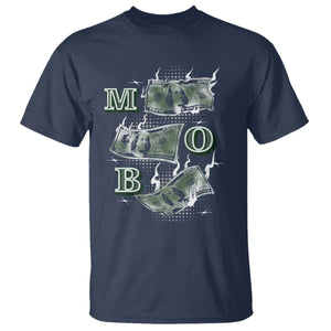 MOB Money Over Everything T Shirt TS09 Navy Print Your Wear