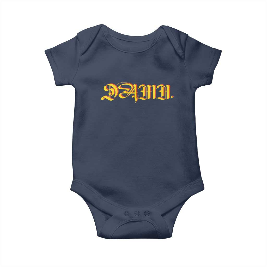 Hip Hop DAMN Baby Onesie TS09 Navy Print Your Wear
