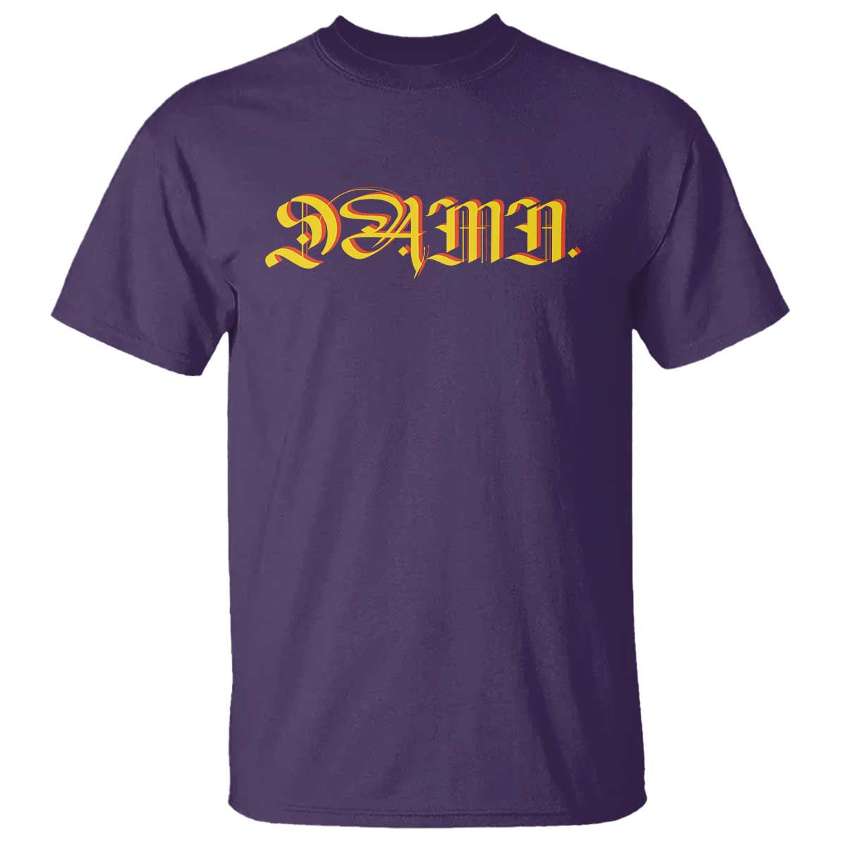 Hip Hop DAMN T Shirt TS09 Purple Print Your Wear
