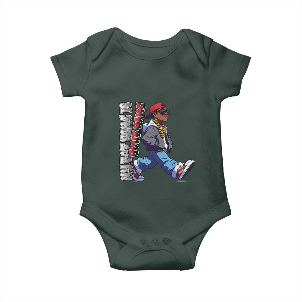 Personalized Hip Hop Rapper Baby Onesie Custom Name My Rap Name Is TS09 Print Your Wear