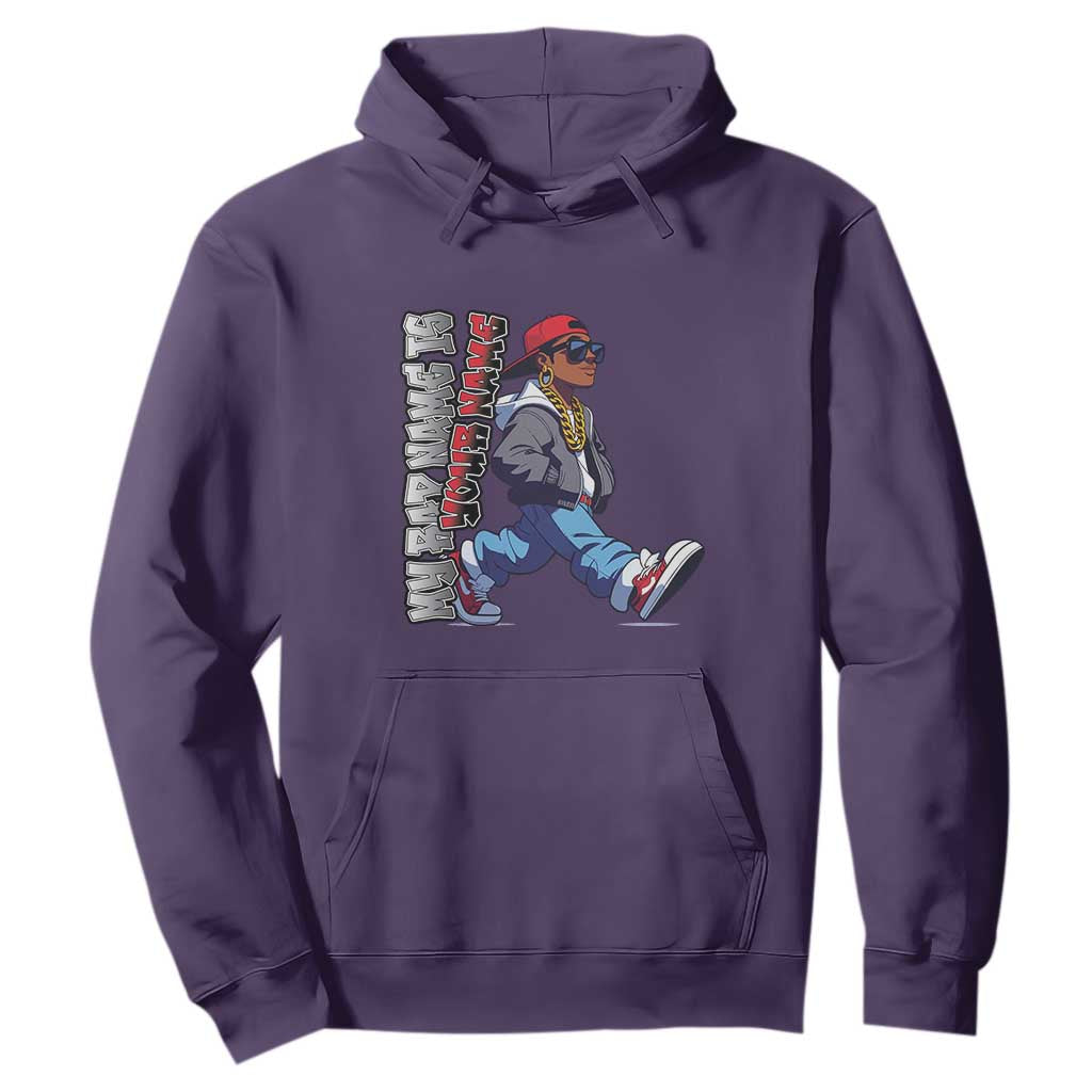 Personalized Hip Hop Rapper Hoodie Custom Name My Rap Name Is TS09 Purple Print Your Wear