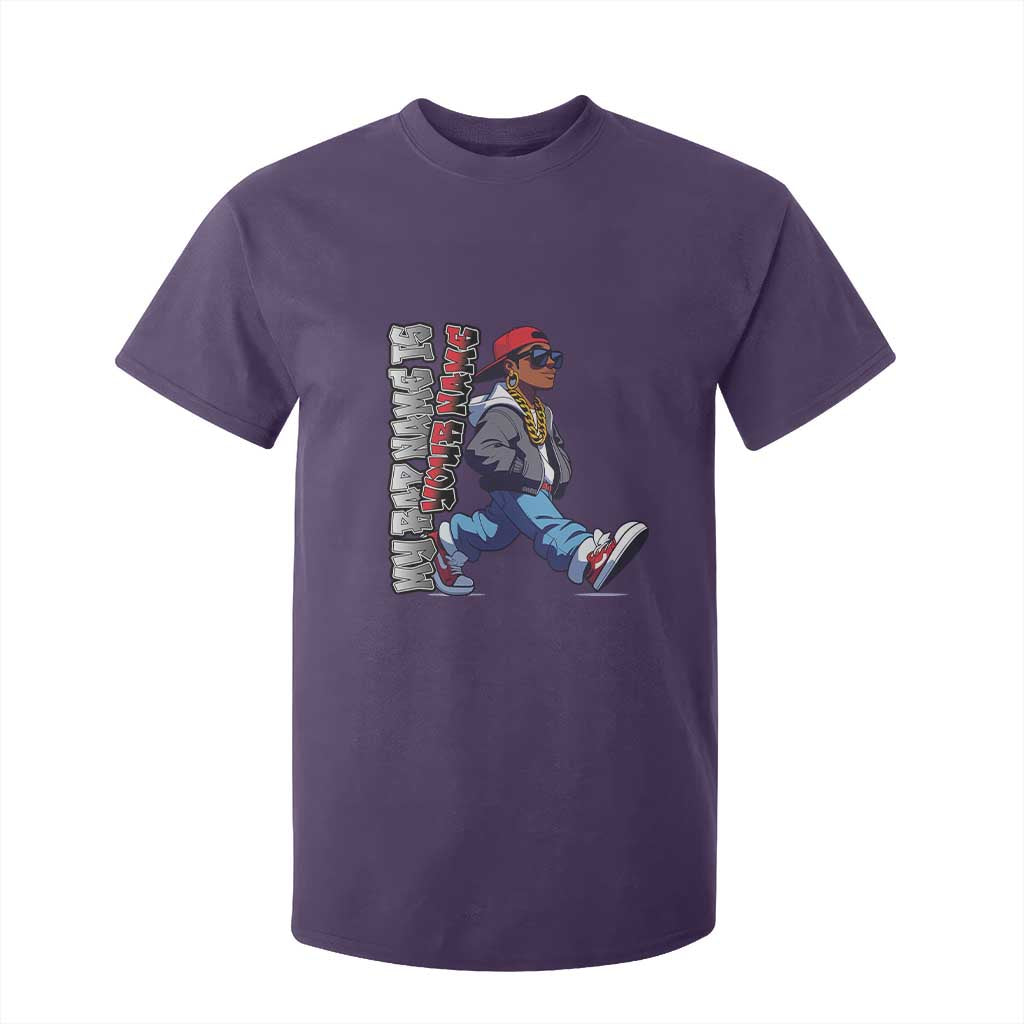 Personalized Hip Hop Rapper T Shirt For Kid Custom Name My Rap Name Is TS09 Purple Print Your Wear