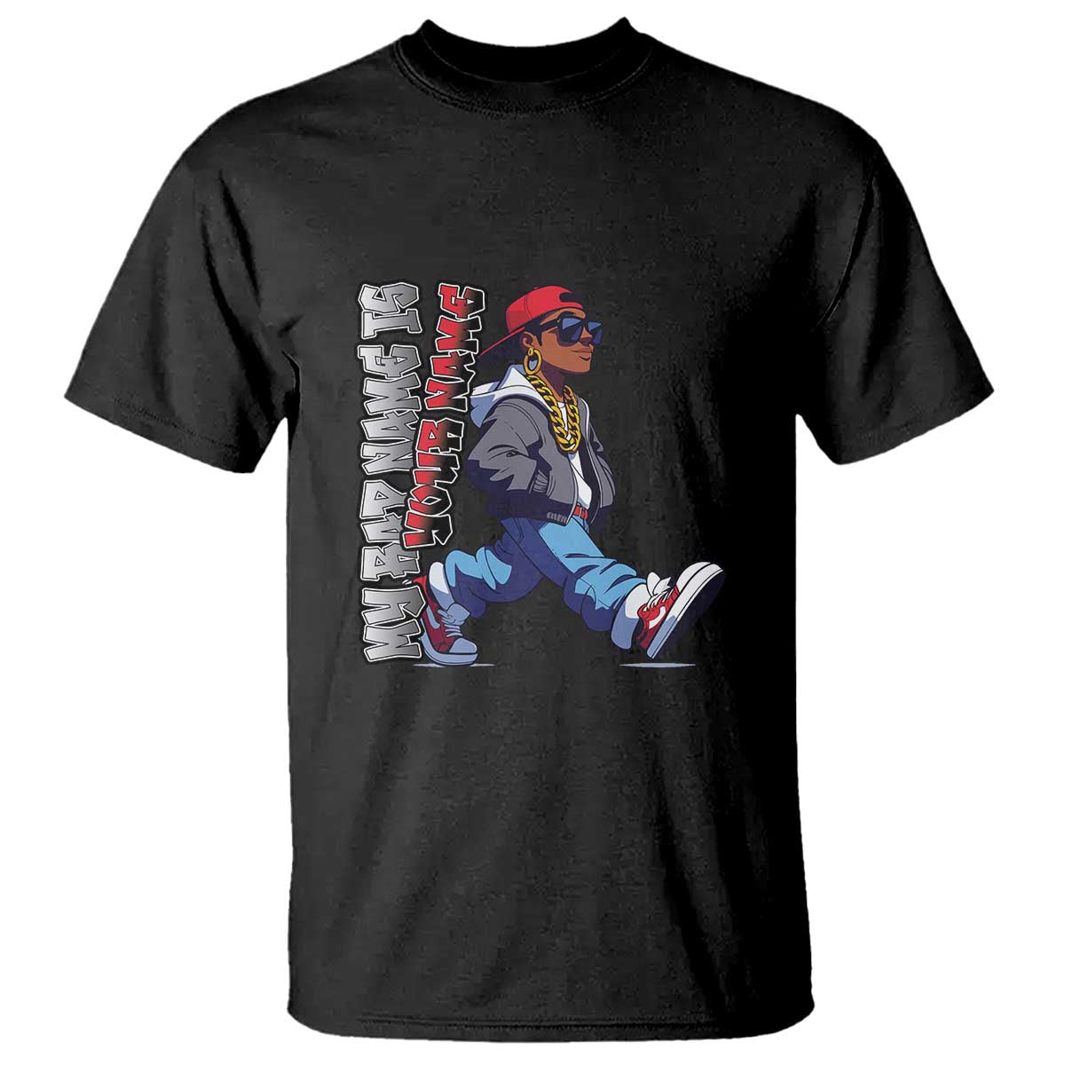 Personalized Hip Hop Rapper T Shirt Custom Name My Rap Name Is TS09 Black Print Your Wear