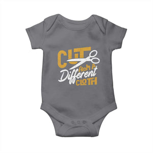 Hip Hop Baby Onesie Cut From A Different Cloth TS09 Charcoal Print Your Wear