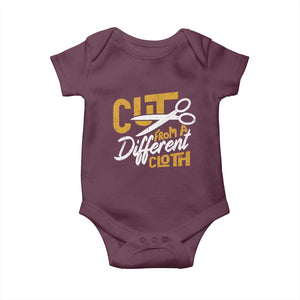 Hip Hop Baby Onesie Cut From A Different Cloth TS09 Maroon Print Your Wear