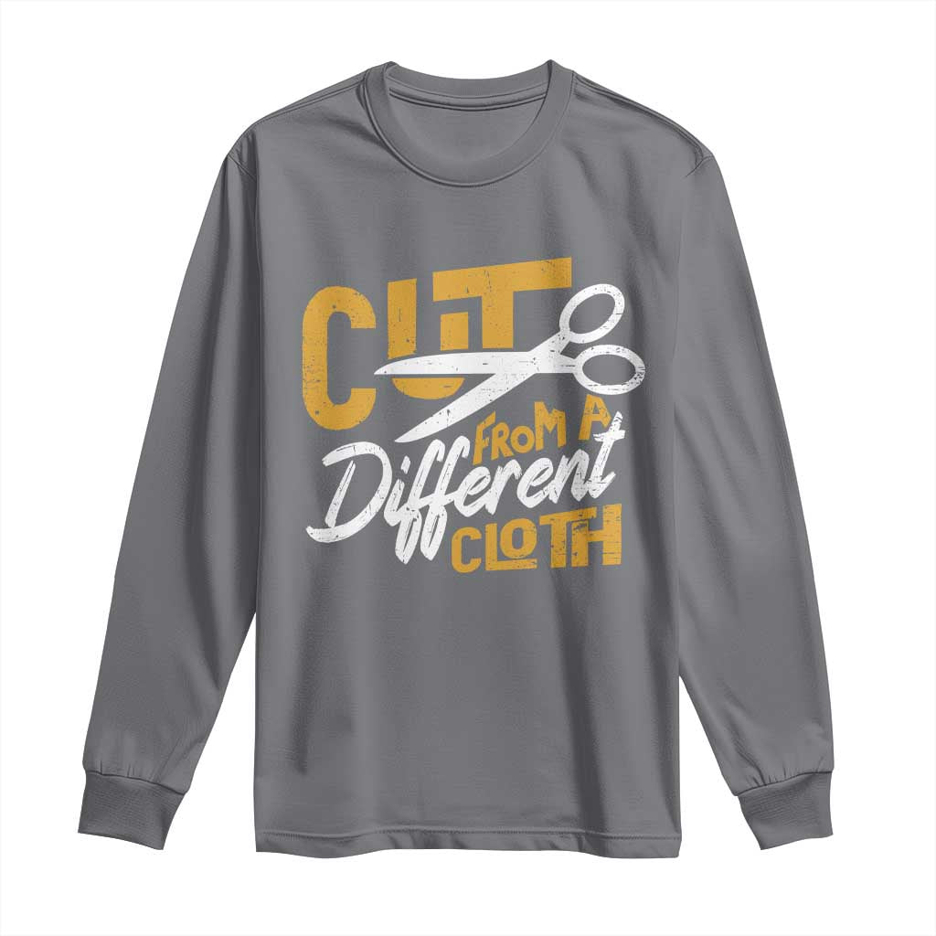 Hip Hop Long Sleeve Shirt Cut From A Different Cloth TS09 Charcoal Print Your Wear