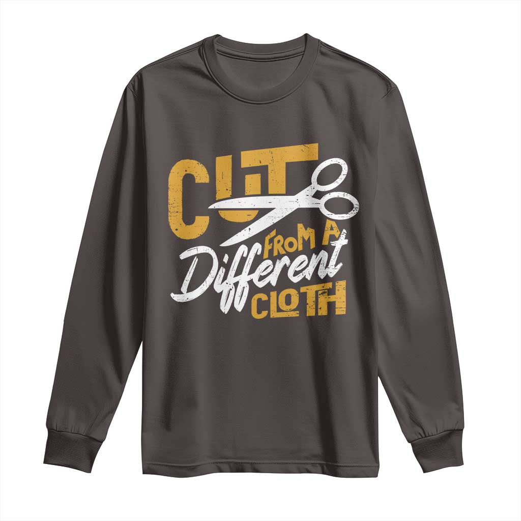 Hip Hop Long Sleeve Shirt Cut From A Different Cloth TS09 Dark Chocolate Print Your Wear