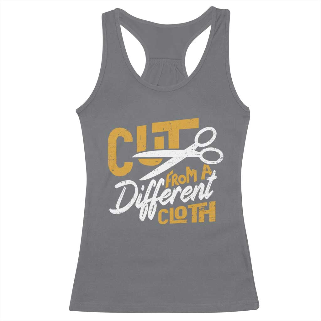 Hip Hop Racerback Tank Top Cut From A Different Cloth TS09 Charcoal Print Your Wear