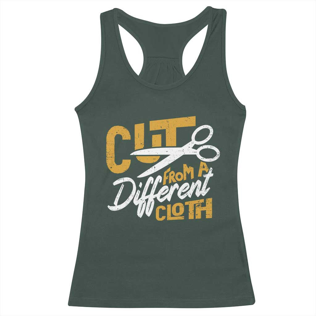 Hip Hop Racerback Tank Top Cut From A Different Cloth TS09 Dark Forest Green Print Your Wear