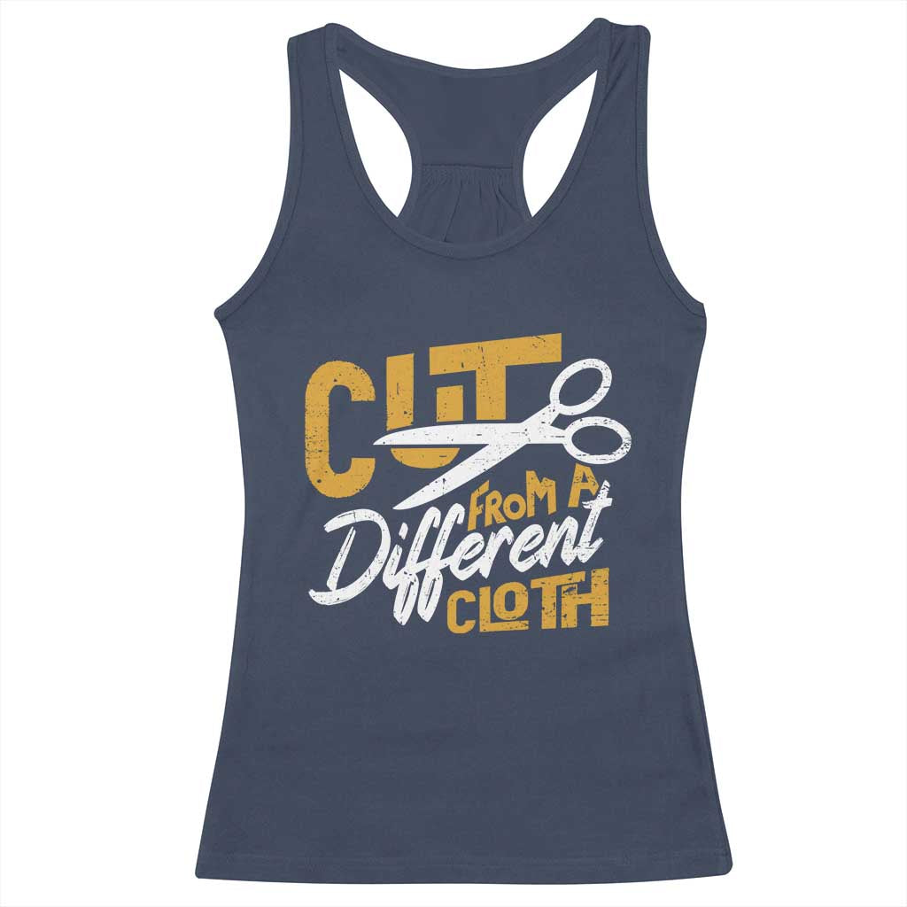 Hip Hop Racerback Tank Top Cut From A Different Cloth TS09 Navy Print Your Wear