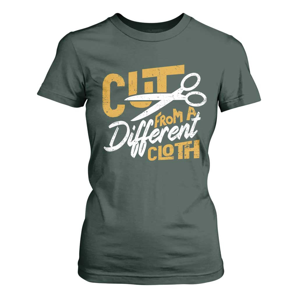 Hip Hop T Shirt For Women Cut From A Different Cloth TS09 Dark Forest Green Print Your Wear