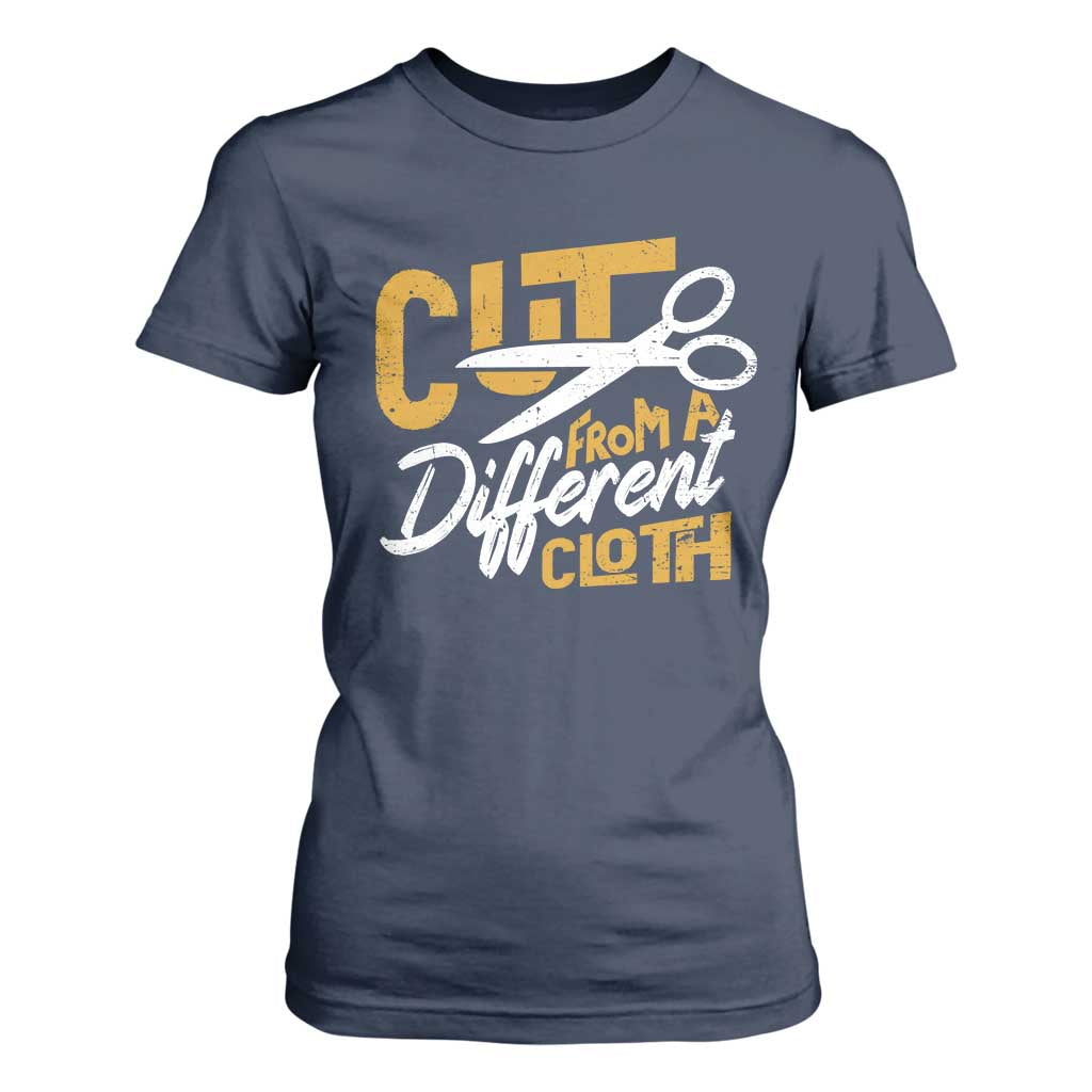 Hip Hop T Shirt For Women Cut From A Different Cloth TS09 Navy Print Your Wear