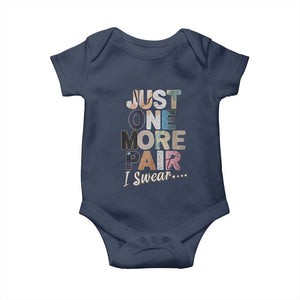 Sneaker Lover Baby Onesie Just One More Pair I Swear TS09 Navy Print Your Wear