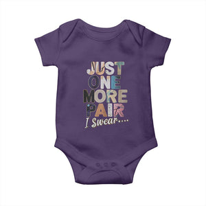 Sneaker Lover Baby Onesie Just One More Pair I Swear TS09 Purple Print Your Wear