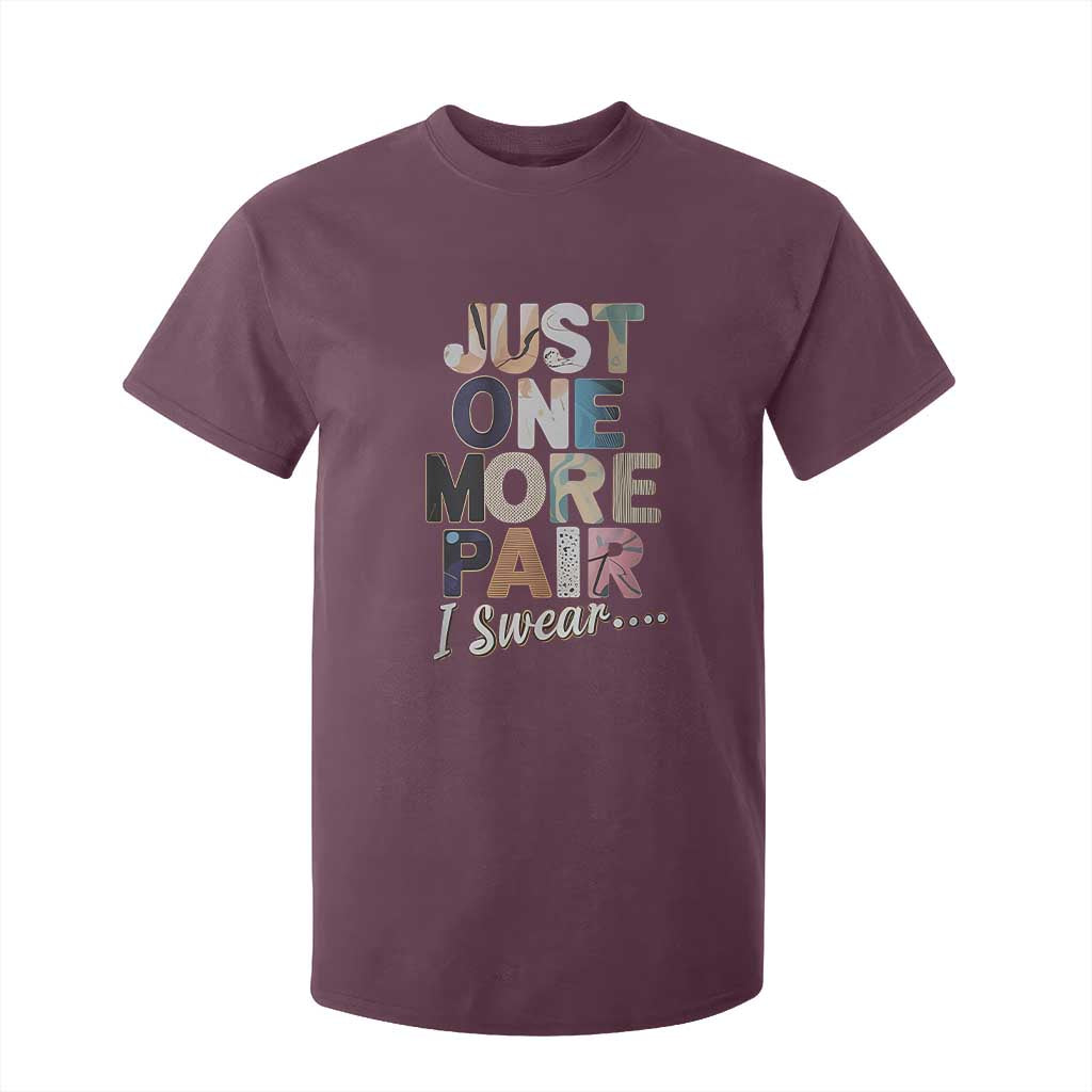Sneaker Lover T Shirt For Kid Just One More Pair I Swear TS09 Maroon Print Your Wear