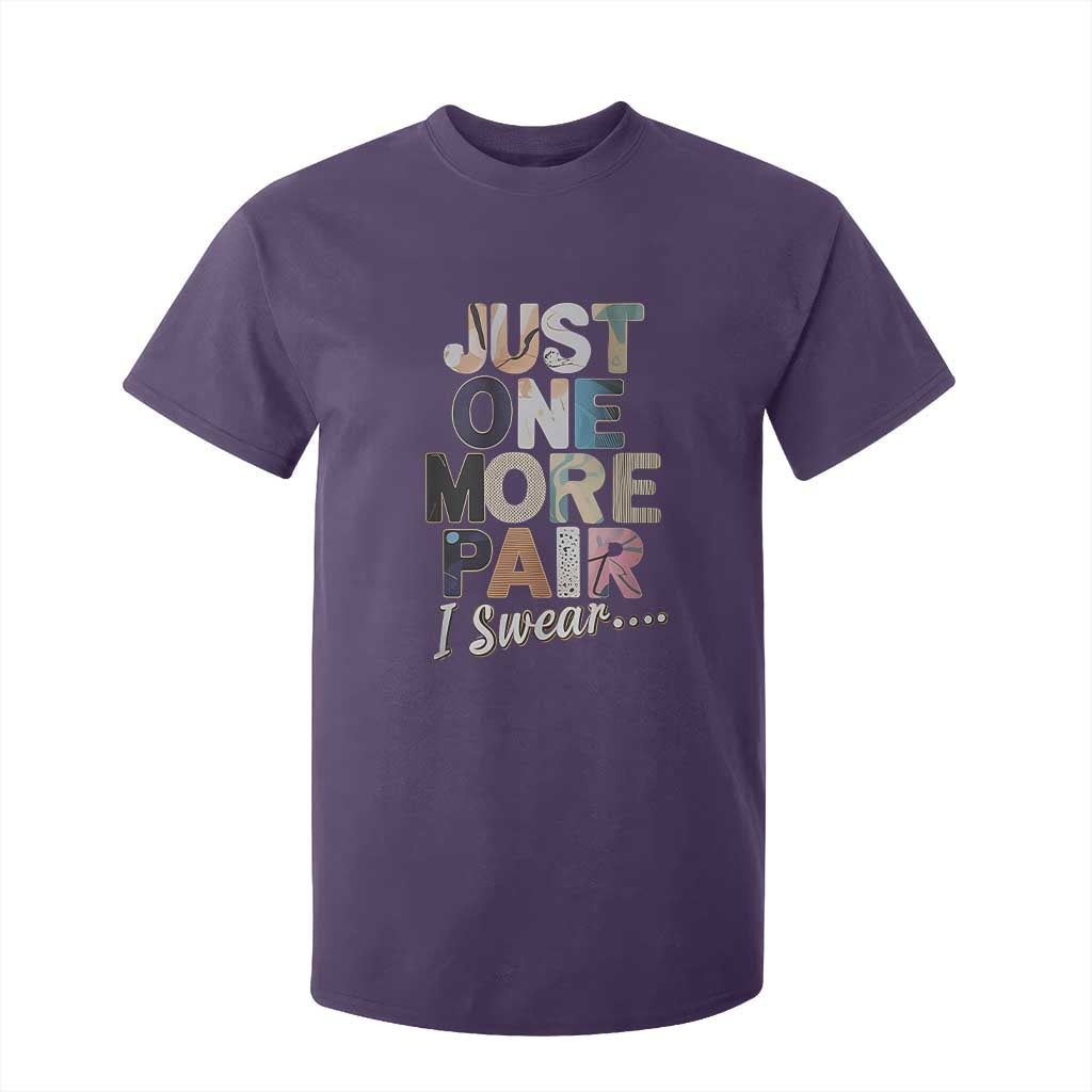 Sneaker Lover T Shirt For Kid Just One More Pair I Swear TS09 Purple Print Your Wear